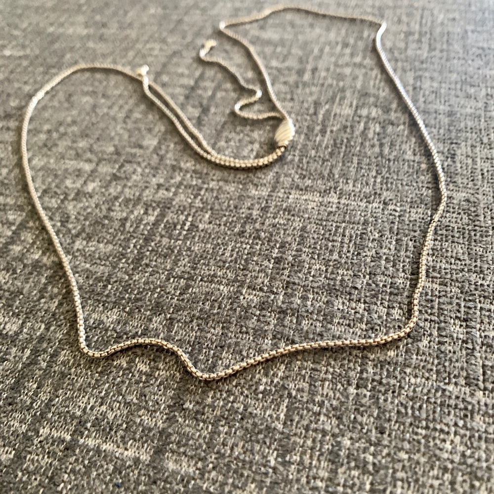 DAVID YURMAN Adjustable Silver Box Chain Necklace
